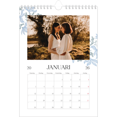 Fotokalender A4 (20 x 30 cm) — Elegant bloemig [Januari]