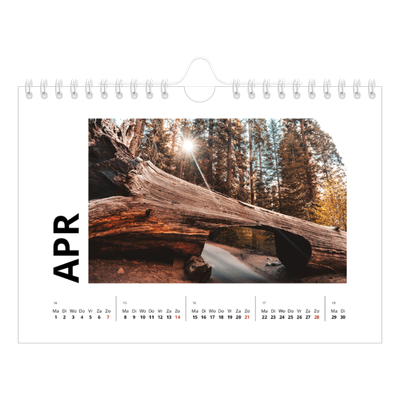 Fotokalender A5 — Witte randen [April]
