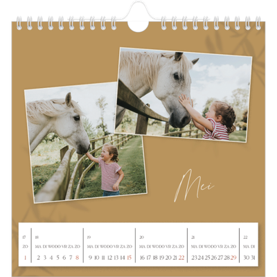 Jaarkalenders vierkant — Warme aardetinten [omslag]