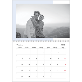 Fotokalender A4 Dubbel — Kleur frames
