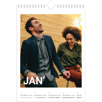Fotokalender A4 — Grote maandaanduiding
