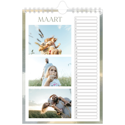 Fotokalender A5 — Verfkwast effect [Maart]