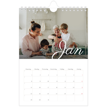 Fotokalender A5 — Handgeschreven maanden