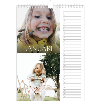 Fotokalender A4 — Twaalf grote maanden