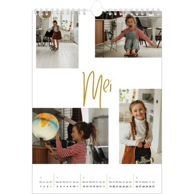 Fotokalender A4 (20 x 30 cm) — Goudkleurige letters [omslag]