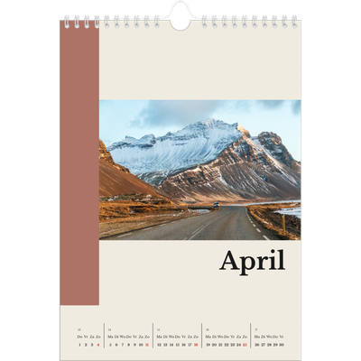 Fotokalender A4 (20 x 30 cm) — Bezienswaardigheden van de wereld [April]