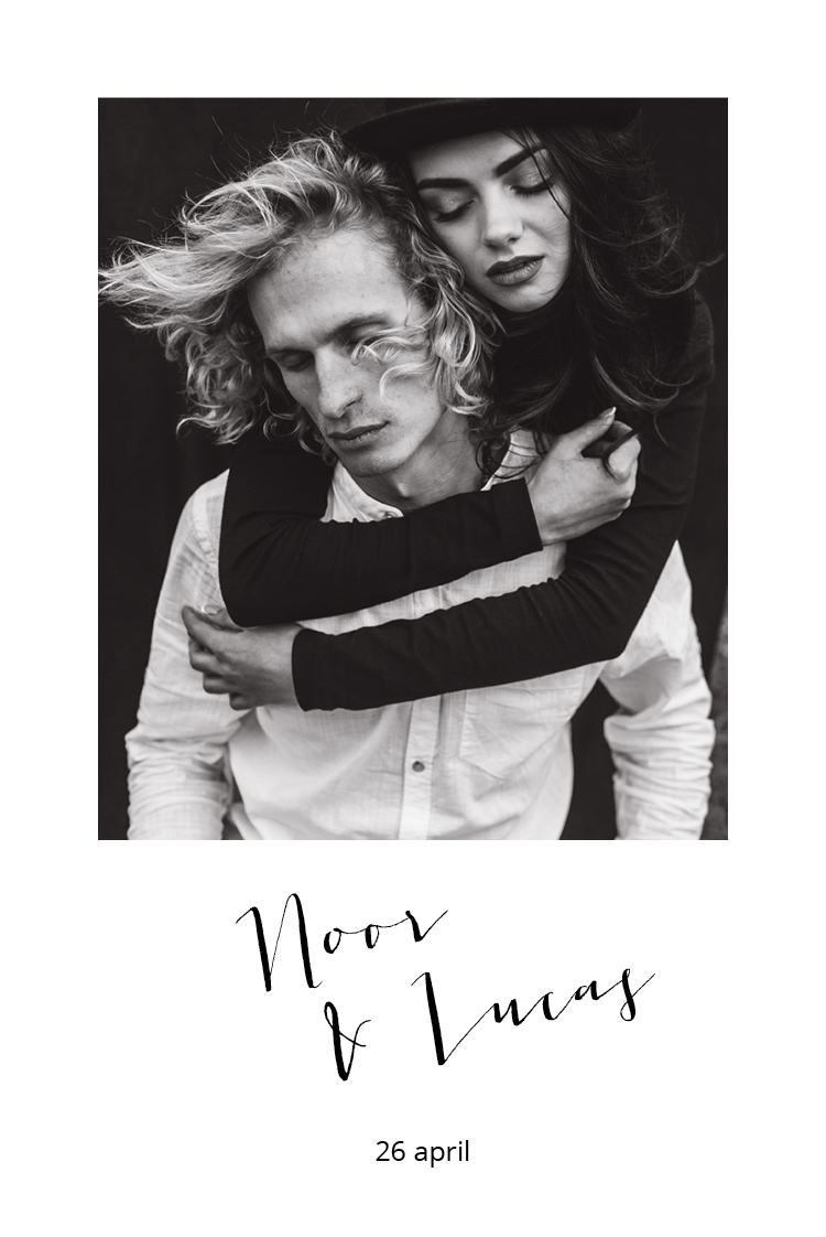 Uitnodigingen — Zwart en wit