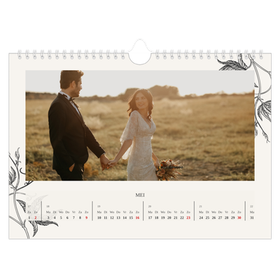 Fotokalender A4 — Inkt & klimop [Mei]