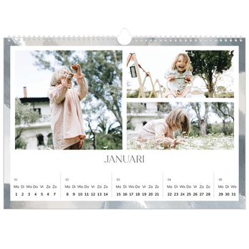 Fotokalender A3 — Verfkwast effect