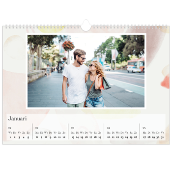 Fotokalender A3 — Aquarel vlekkenpatroon