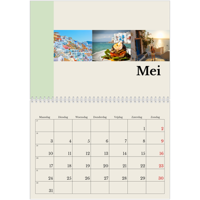 Fotokalender A4 Dubbel (30 x 40 cm) — Bezienswaardigheden van de wereld [Mei]