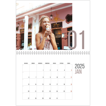 Fotokalender A4 Dubbel — Maandnummers