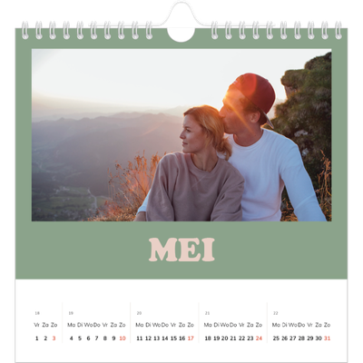 Jaarkalenders vierkant — Retro stijl frames [omslag]