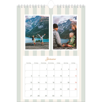 Fotokalender A4 — Schrift en strepen