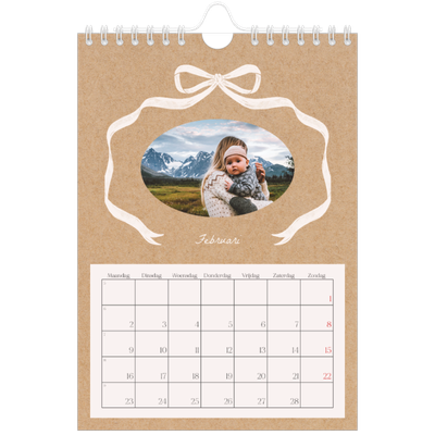 Fotokalender A5 — Kraft en strik [Februari]