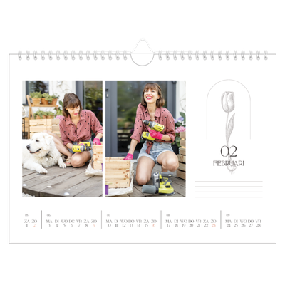 Fotokalender A4 — Simpel botanisch [Februari]