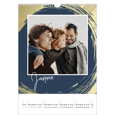 A3 Jaarkalender — Goudenpenseel vegen [Januari]