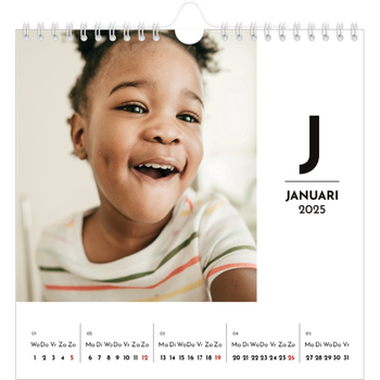 Fotokalender Vierkant — Schijnwerper effect