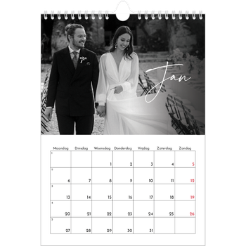 Fotokalender A4 — Elegant schrift