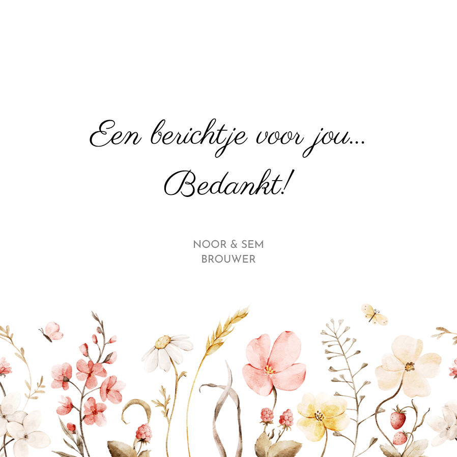 Bedankkaarten — Bloemenpracht