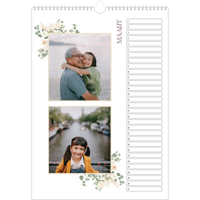 Verjaardagskalenders A3 — Bohemian [Maart]