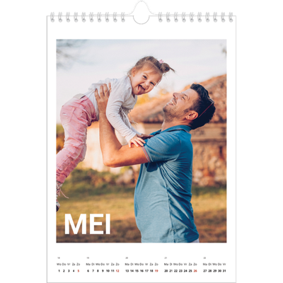 Fotokalender A4 (20 x 30 cm) — Grote maandaanduiding [omslag]