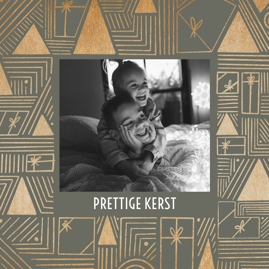 Fotokaarten — Patroon met cadeautjes