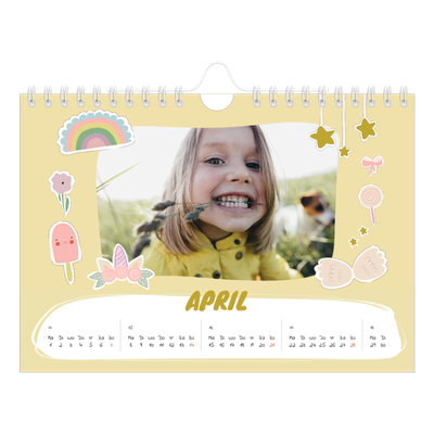 Fotokalender A5 — Regenboog eenhoorn [April]