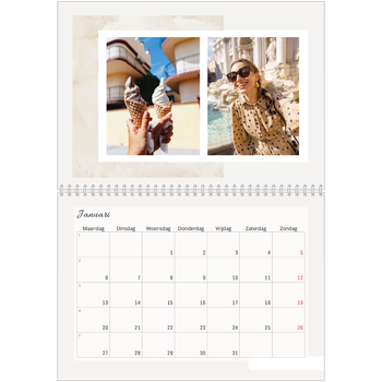 Fotokalender A4 Dubbel — Gedempte tonen