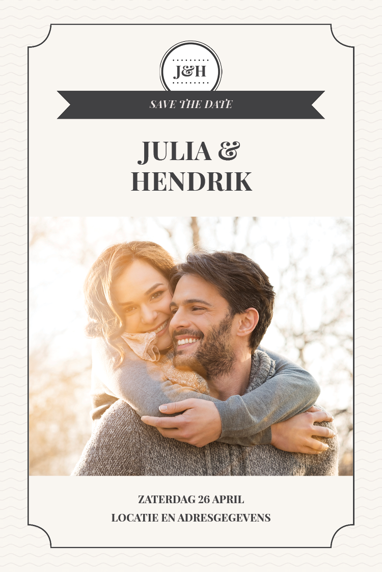 Save the date — Design stempel