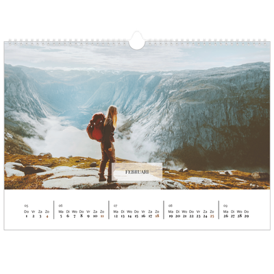 Fotokalender A3 — Klassieke kalender [Februari]