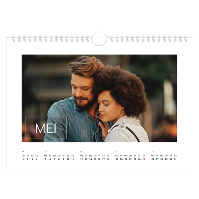 Fotokalender A4 — Overlay van datumvak [omslag]