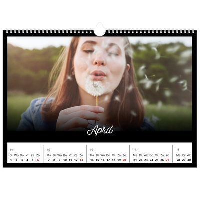 Fotokalender A3 — Zwart [April]