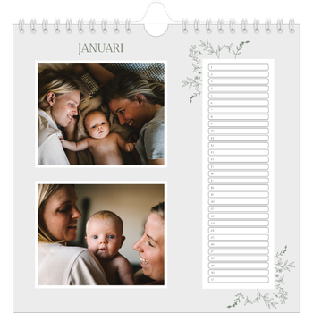 Fotokalender Vierkant — Hand gemaakte bloemen