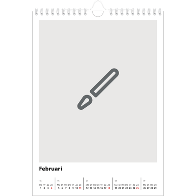 Fotokalender A4 (20 x 30 cm) — Ontwerp je eigen fotoproduct [Februari]