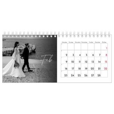 Bureaukalenders — Elegant schrift [Februari]