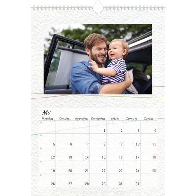 A3 Jaarkalender — Bloempatroon in potlood [omslag]