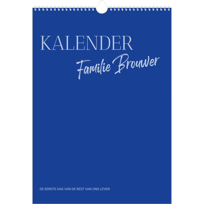 A3 Jaarkalender — Kobalt klassieker [omslag]