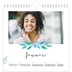 Jaarkalenders vierkant — Bloemen illustraties [Januari]
