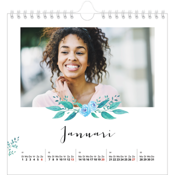 Fotokalender Vierkant — Bloemen illustraties