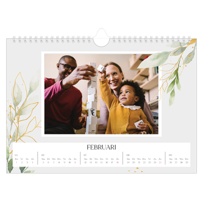 Fotokalender A4 — Bloemen splash [Februari]