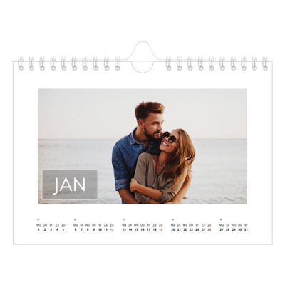 Fotokalender A5 — Overlay van datumvak [Januari]