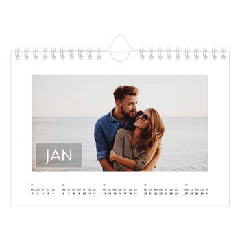 Fotokalender A5 — Overlay van datumvak