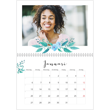 Fotokalender A4 Dubbel — Bloemen illustraties