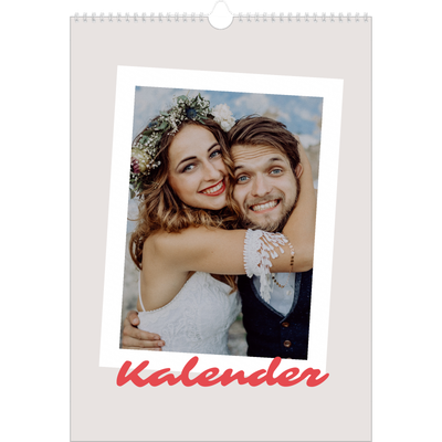 A3 Jaarkalender — Karmijnrode handtekening [omslag]