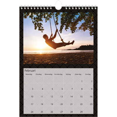 Fotokalender A4 (20 x 30 cm) — Geometrisch achtergrondpatronen [Februari]