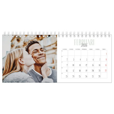 Bureaukalenders — Gevarieerd lettertype [Februari]