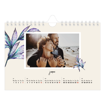 Fotokalender A5 — Geverfde bloemen