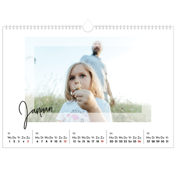 Fotokalender A3 — Transparante kaders