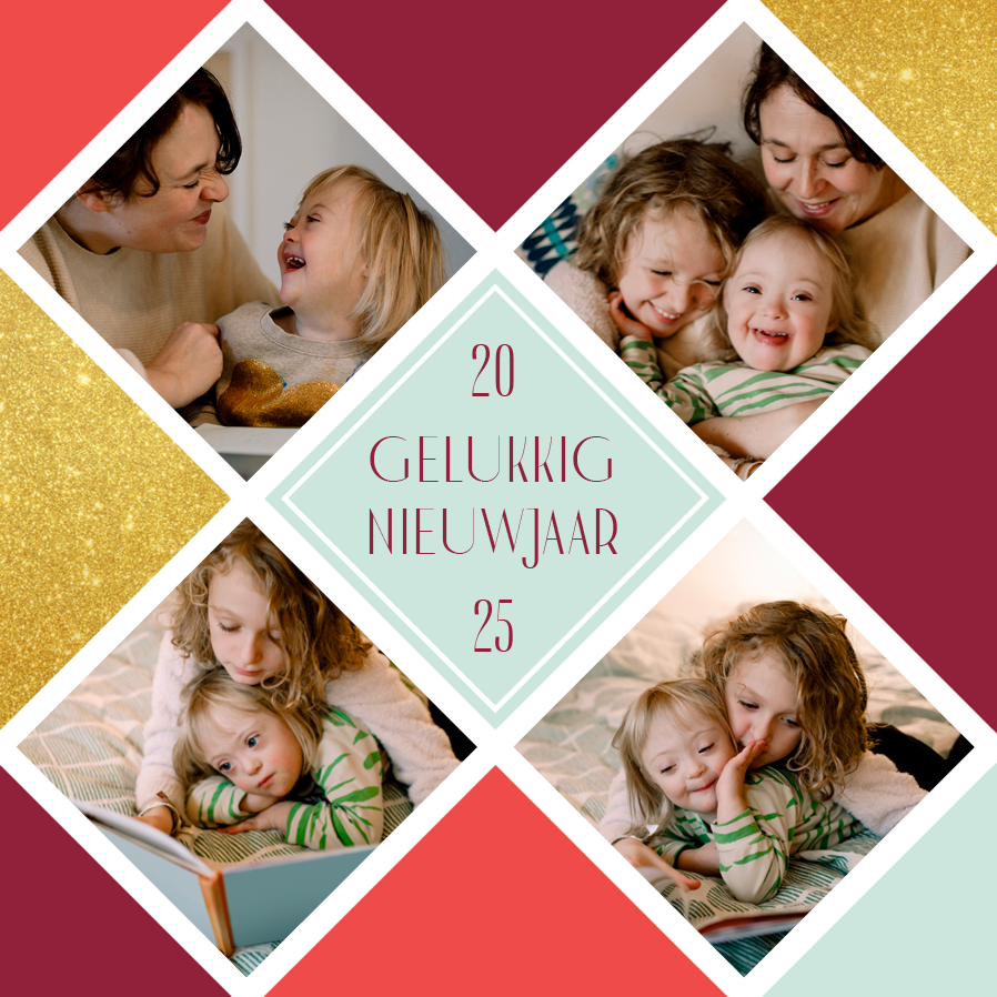 Fotokaarten — Nieuwjaar glitter